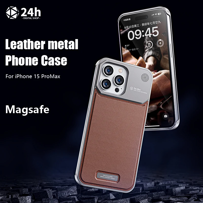 Роскошный кожаный металлический чехол для телефона iPhone 14 13 15 Pro Max, оболочка для Magsafe, Беспроводная зарядка, алюминиевый сплав, кожаный чехол для телефона
Роскошный кожаный металлический чехол для телефона iPhone 14 13 15 Pro Max, оболочка для Magsafe, Беспроводная зарядка, алюминиевый сплав, кожаный чехол для телефона