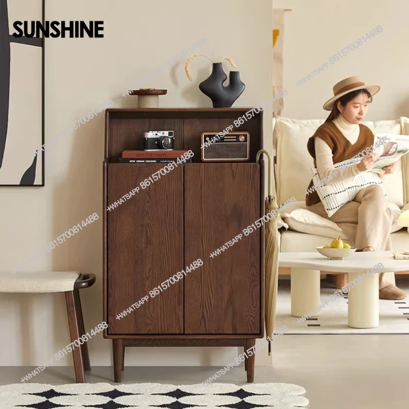 Home door solid wood shoe cabinet modern oak black walnut living room entrance cabinet
Home door solid wood shoe cabinet modern oak black walnut living room entrance cabinet