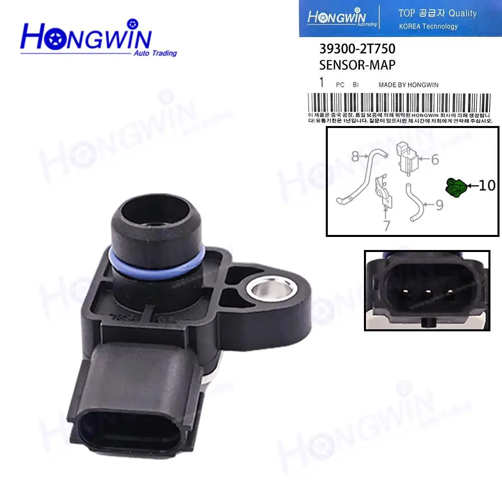 39300-2T750 393002T750 Датчик карты абсолютного давления в коллекторе для Hyundai Santa Fe Cruz Kona Elantra Genesis GV80 GV70 G70 G80
39300-2T750 393002T750 Датчик карты абсолютного давления в коллекторе для Hyundai Santa Fe Cruz Kona Elantra Genesis GV80 GV70 G70 G80
