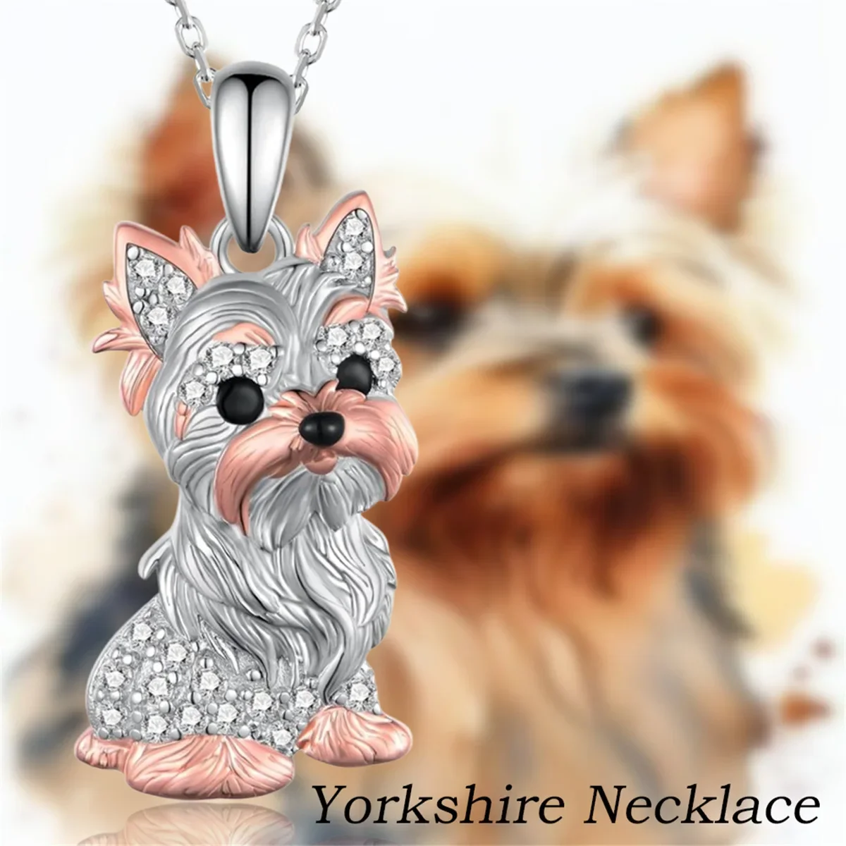 Exquisite Cute Yorkshire Pendant Necklace for Women Elegant Pet Puppy Jewelry Animal Accessories Dog Lovers Memorial Birth Gifts
Exquisite Cute Yorkshire Pendant Necklace for Women Elegant Pet Puppy Jewelry Animal Accessories Dog Lovers Memorial Birth Gifts