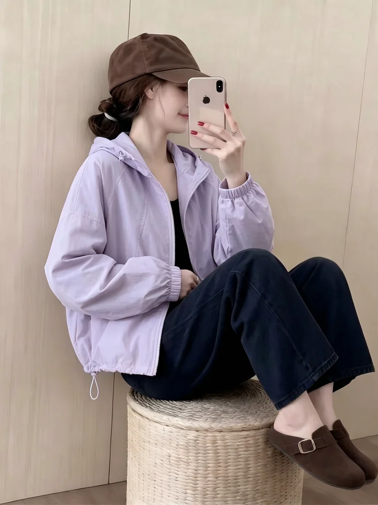 Summer Thin Hooded UV Protection Clothing Women's Casual Versatile Workwear Zipper Jacket Commute Style Loose Fit
Summer Thin Hooded UV Protection Clothing Women's Casual Versatile Workwear Zipper Jacket Commute Style Loose Fit