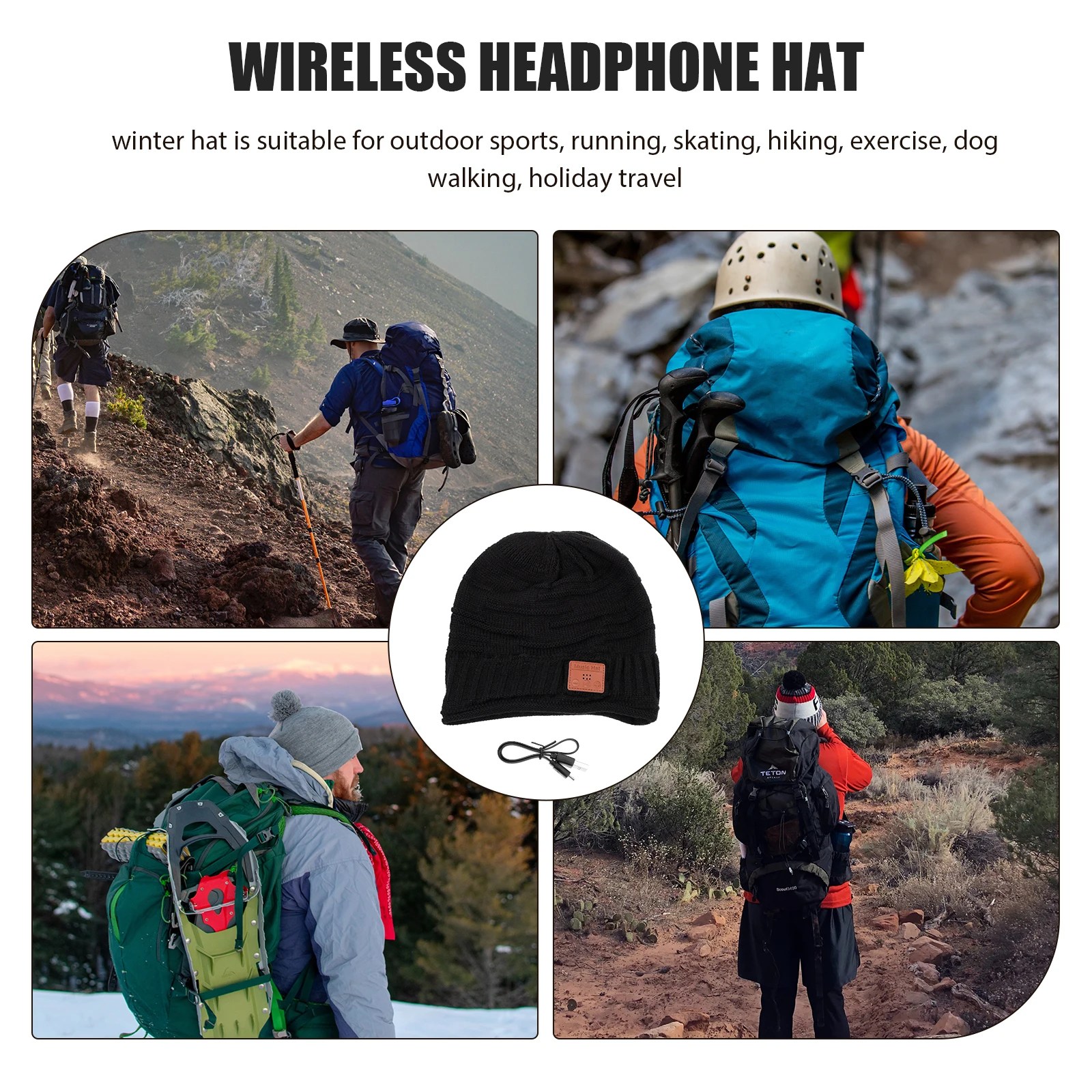Knitted Hat Wireless Headphone Premium Sound Quality Long St by Removable Design Ventilation Perspiration Outdoor
Knitted Hat Wireless Headphone Premium Sound Quality Long St by Removable Design Ventilation Perspiration Outdoor
