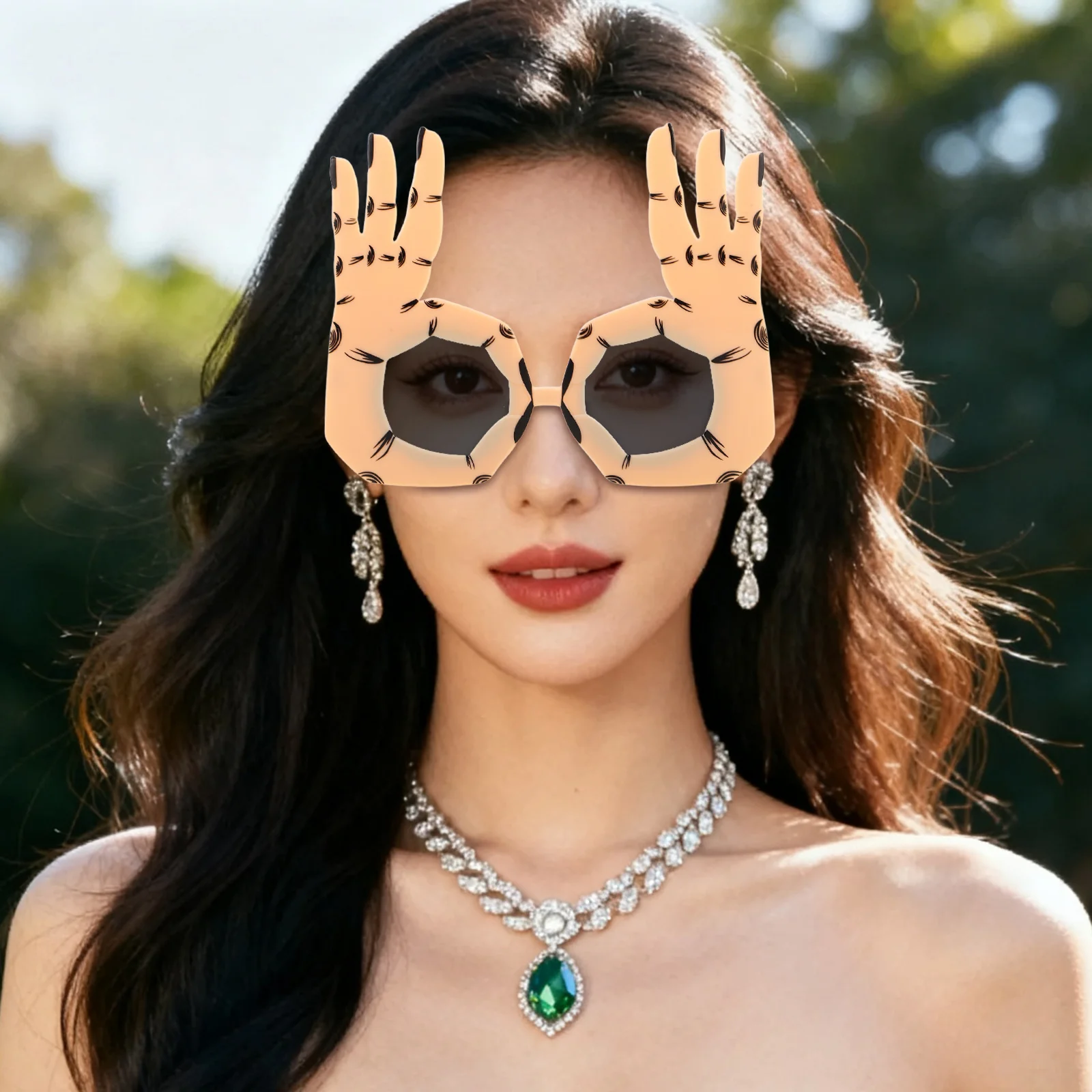 3Pcs Playful Sunglasses Hand Shape Glasses Eye-Catching Novelty Eyewear for Parties Halloween Performances Decorative Costume
3Pcs Playful Sunglasses Hand Shape Glasses Eye-Catching Novelty Eyewear for Parties Halloween Performances Decorative Costume