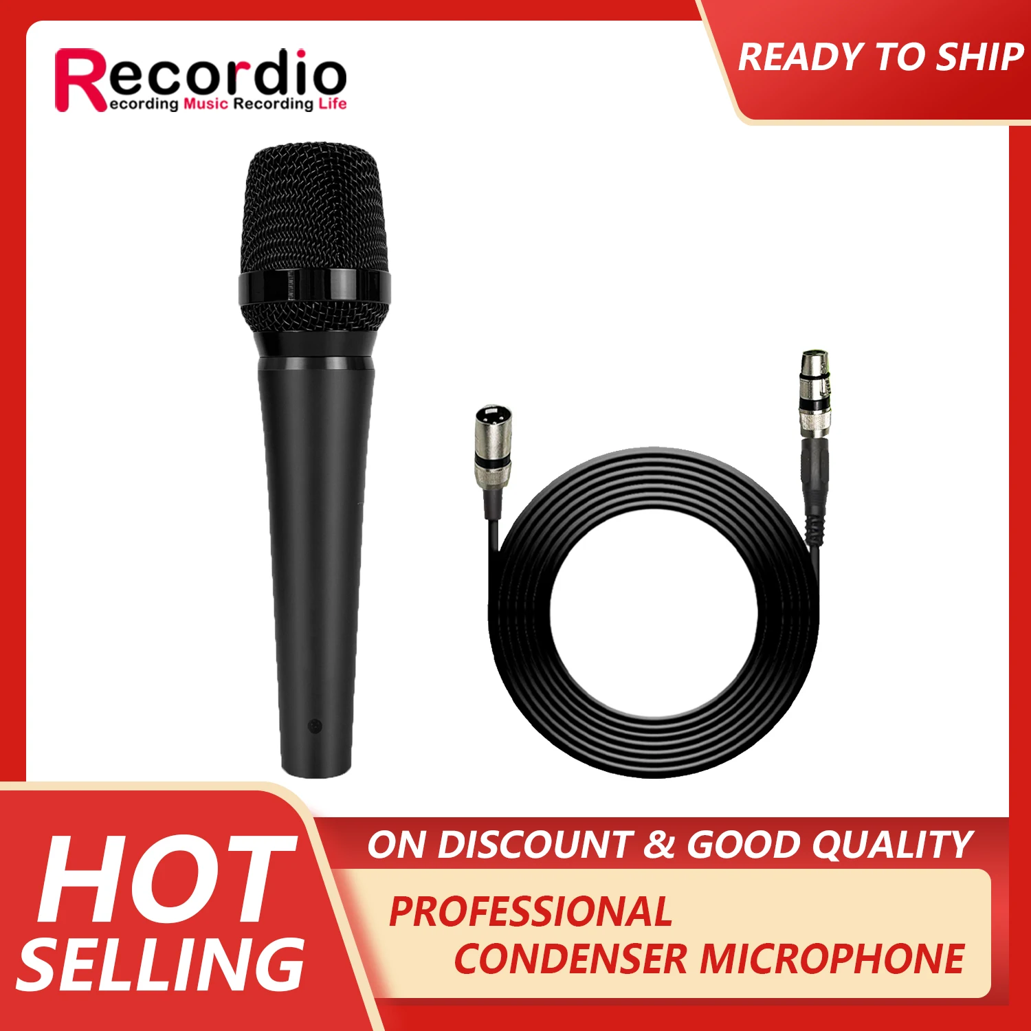GAM-AT108 Professional Wired Dynamic Microphone XLR Interface Live Home Computer Amplifier Speaker Performance Dynamic Handheld
GAM-AT108 Professional Wired Dynamic Microphone XLR Interface Live Home Computer Amplifier Speaker Performance Dynamic Handheld