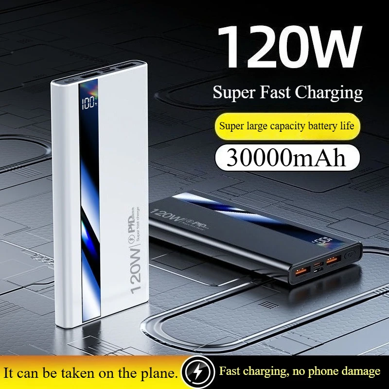 New Portable Power Bank Comes with Cable 30000mAh Fast Charging External Battery Charger Cases for iPhone Series Xiaomi Samsung
New Portable Power Bank Comes with Cable 30000mAh Fast Charging External Battery Charger Cases for iPhone Series Xiaomi Samsung