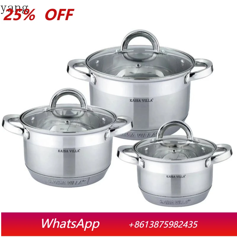 LH pot set food grade stainless steel soup pot saucepan household kitchen utensils
LH pot set food grade stainless steel soup pot saucepan household kitchen utensils