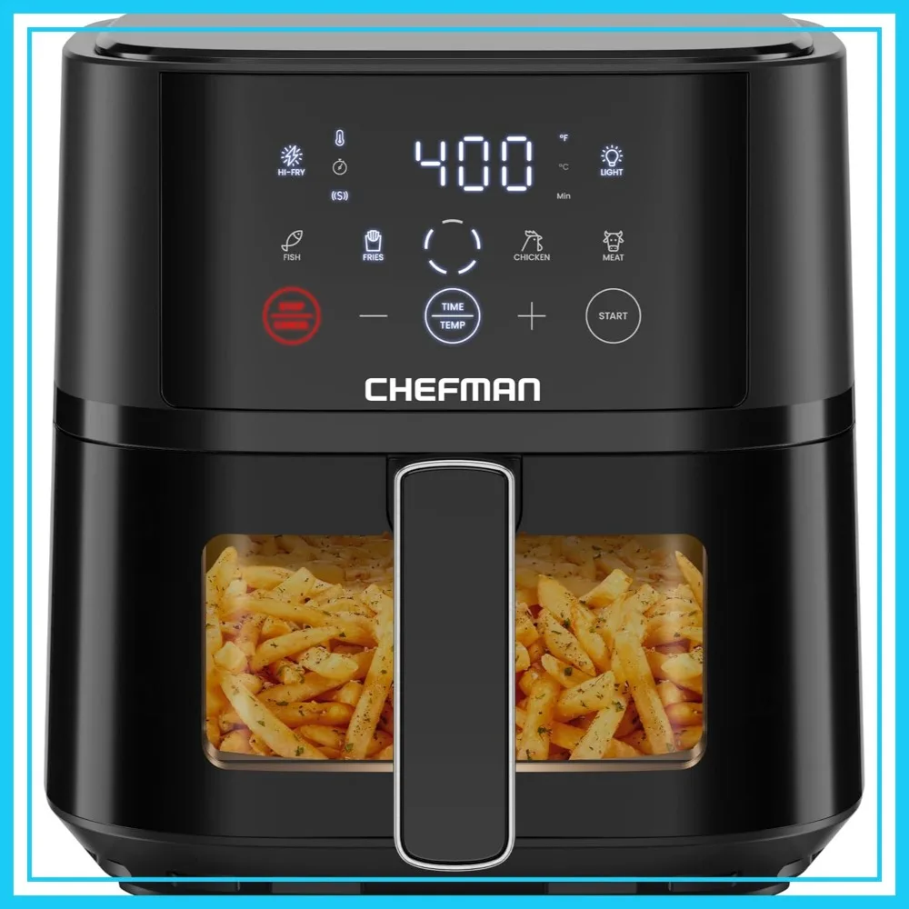 4 QT Compact Air Fryer with Hi-Fry Technology, Easy-View Window, Touch Controls & 4 Presets, Nonstick Basket Dishwasher Safe
4 QT Compact Air Fryer with Hi-Fry Technology, Easy-View Window, Touch Controls & 4 Presets, Nonstick Basket Dishwasher Safe