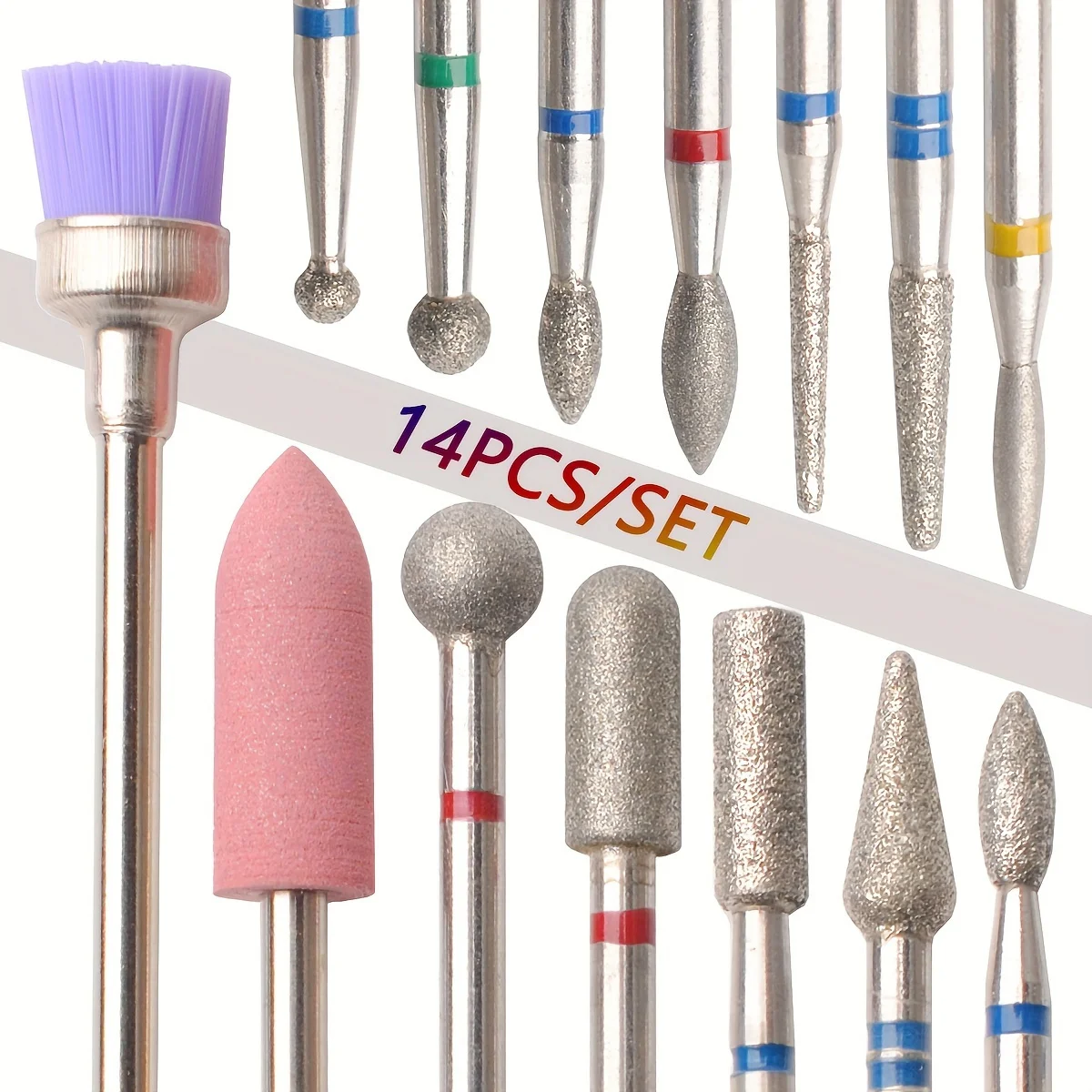 14Pcs/Box Professional Diamond Nail Drill Bit Set Electric Milling Cutters For Manicure Rotary Burr Cuticle Clean Manicure
14Pcs/Box Professional Diamond Nail Drill Bit Set Electric Milling Cutters For Manicure Rotary Burr Cuticle Clean Manicure
