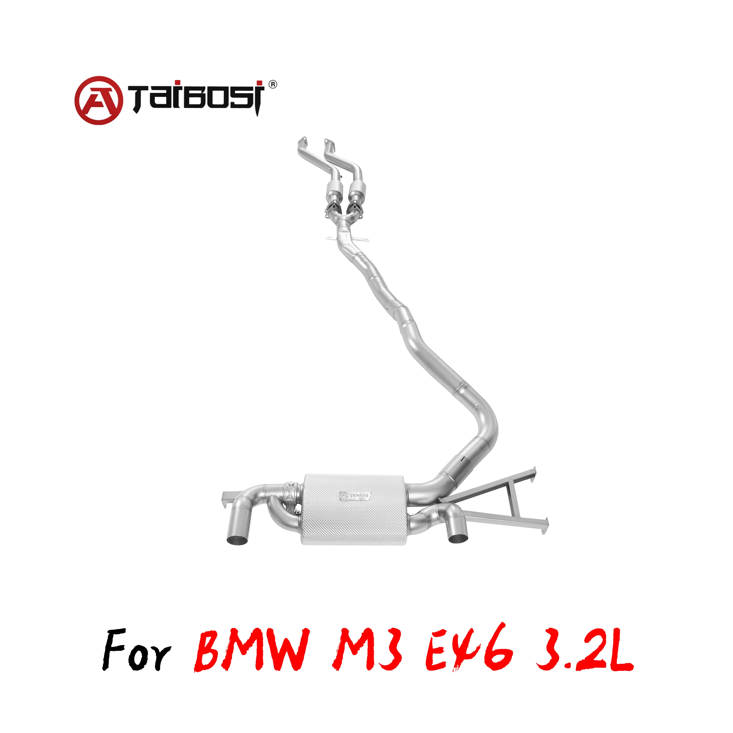 Taibosi Factory Valvetronic Catback Exhaust For BMW M3 E46 3.2L SUS304 Electric Valved Muffler With Remote & Pop Sound
Taibosi Factory Valvetronic Catback Exhaust For BMW M3 E46 3.2L SUS304 Electric Valved Muffler With Remote & Pop Sound
