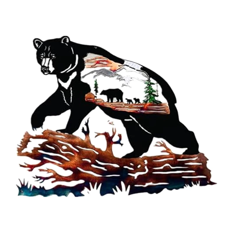Metal Decor Bear Metal Wall Art Tree Personality Black Bear Animal Decoration for Living Room Metal Decor Art
Metal Decor Bear Metal Wall Art Tree Personality Black Bear Animal Decoration for Living Room Metal Decor Art