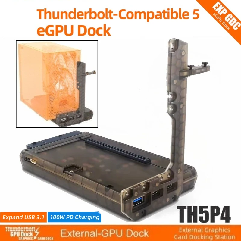 Новый TH5P4 Thunderbolt-совместимый 5/4/3 eGPU док-станция расширения USB3.1 100 Вт PD зарядка для ноутбука расширение видеокарты 5090 
Новый TH5P4 Thunderbolt-совместимый 5/4/3 eGPU док-станция расширения USB3.1 100 Вт PD зарядка для ноутбука расширение видеокарты 5090