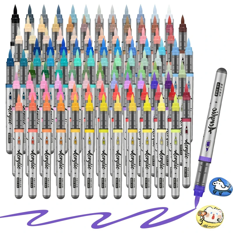 ZEEJOY 120/9/1 Colors Acrylic Markers Soft Brush Tip Paint Pen for Fabric Rock Painting Stationery Art School Office Supplies
ZEEJOY 120/9/1 Colors Acrylic Markers Soft Brush Tip Paint Pen for Fabric Rock Painting Stationery Art School Office Supplies
