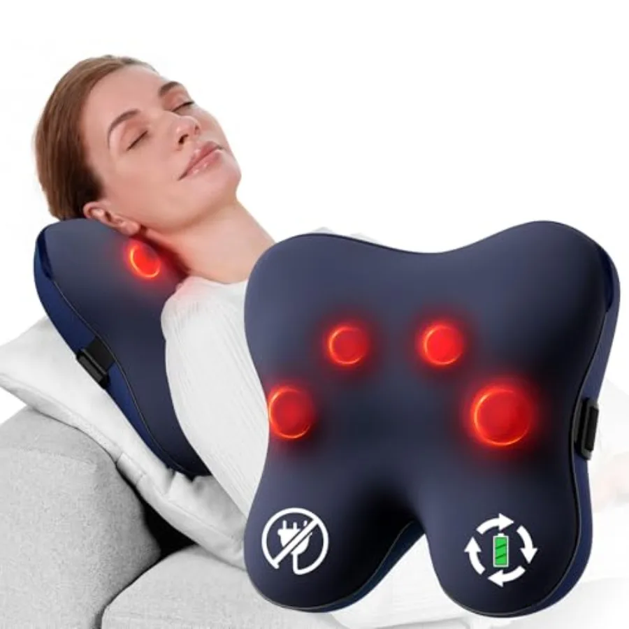 Cordless Back Massager with Heat FSA Eligible HSA Shiatsu Back Massager for Pain Relief Deep Tissue 3D Kneading Massage Pillow
Cordless Back Massager with Heat FSA Eligible HSA Shiatsu Back Massager for Pain Relief Deep Tissue 3D Kneading Massage Pillow