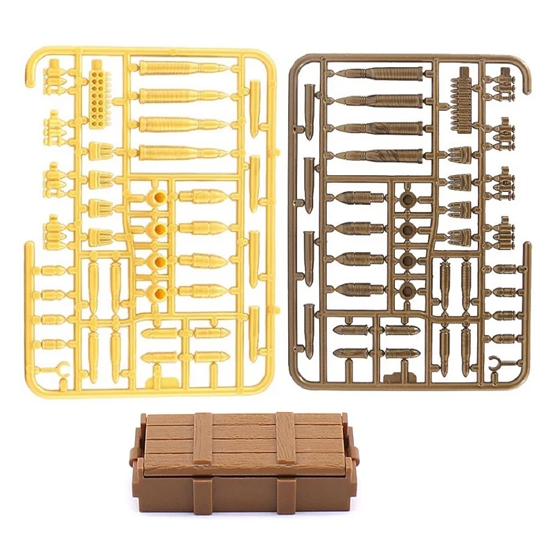 MOC WW2 Military Arms Shell Bullet Army Accessories Soldier Figures Militarys Ammunition Box Building Blocks Bricks Assembly Toy
MOC WW2 Military Arms Shell Bullet Army Accessories Soldier Figures Militarys Ammunition Box Building Blocks Bricks Assembly Toy