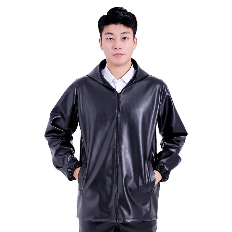 Men's Fce Lined Thiened Windproof Waterproof Work Jaet Spring Autumn Loose Fit Biker very Boy Oil Resistant Coat
Men's Fce Lined Thiened Windproof Waterproof Work Jaet Spring Autumn Loose Fit Biker very Boy Oil Resistant Coat