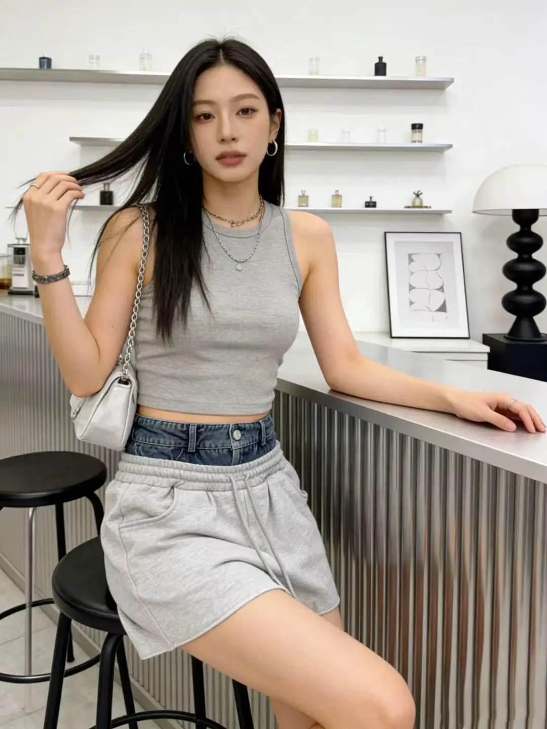 Color Block Denim Half Skirt Women's Chic Drawstring Loose Slimming A-Line Short Skirt High Waist Cotton Leather Fabric
Color Block Denim Half Skirt Women's Chic Drawstring Loose Slimming A-Line Short Skirt High Waist Cotton Leather Fabric