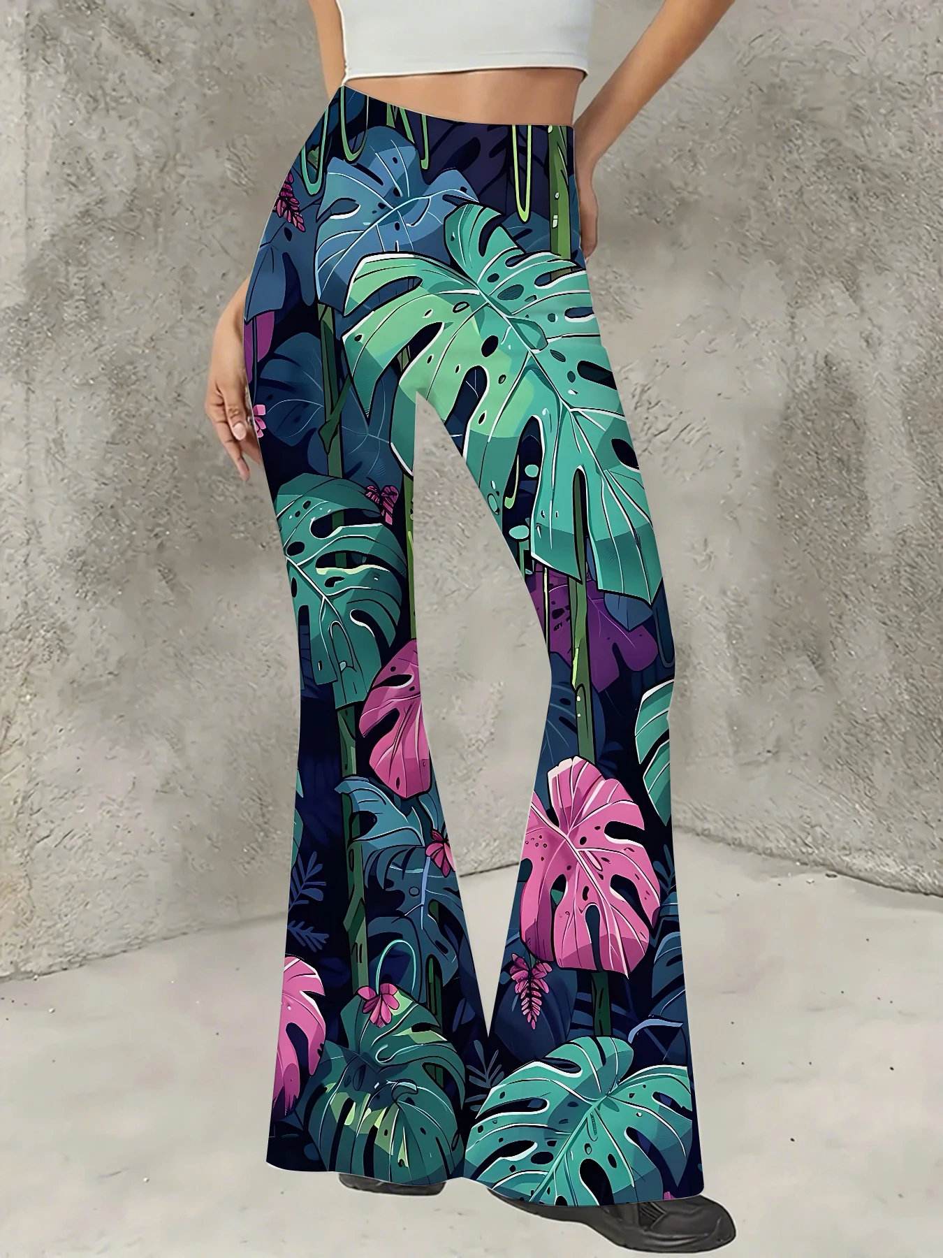 Women's Boho Printed Flare Pants Vintage Knit High Waist Wide Leg Trousers
Women's Boho Printed Flare Pants Vintage Knit High Waist Wide Leg Trousers