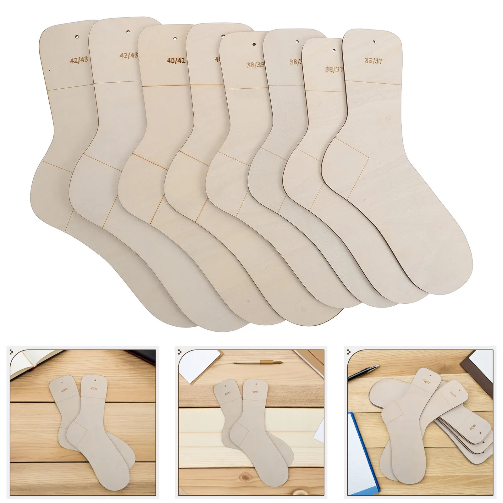8Pcs Wooden Sock Blockers Natural Wood Knitting Supplies Sock Forms Handmade Socks Craft Blocking Tools Home Craft Kit
8Pcs Wooden Sock Blockers Natural Wood Knitting Supplies Sock Forms Handmade Socks Craft Blocking Tools Home Craft Kit