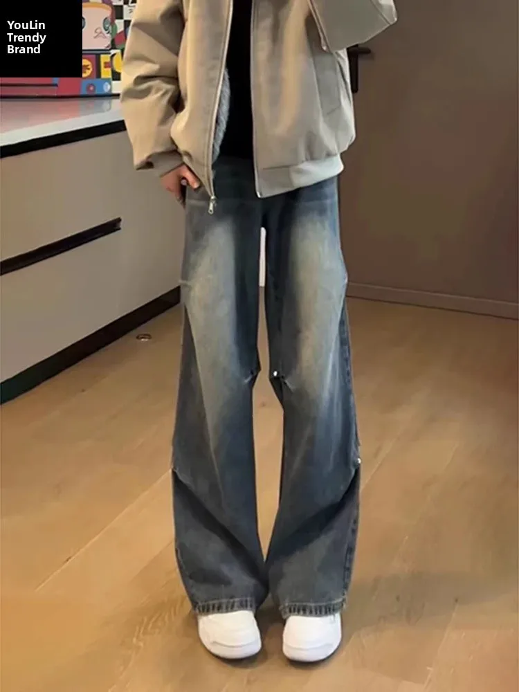 American Retro Pleated Flared Men's Jeans Winter High Street Vibe Cleanfit Straight Workwear Trousers Casual Straight Leg Jeans
American Retro Pleated Flared Men's Jeans Winter High Street Vibe Cleanfit Straight Workwear Trousers Casual Straight Leg Jeans