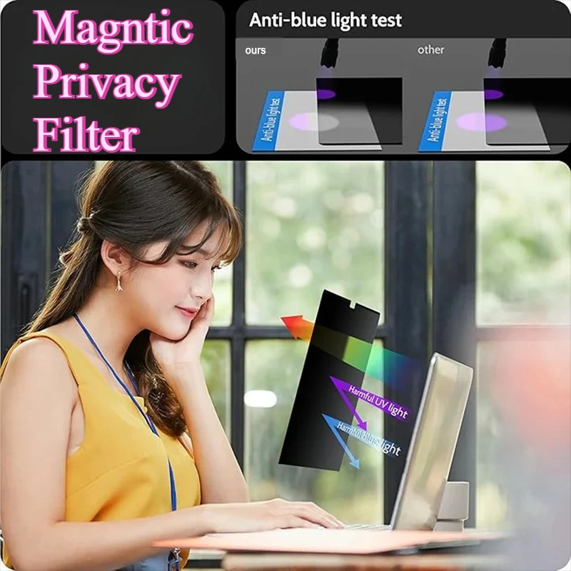 Magnetic Privacy Screen Protector Magnet Suction Anti Peering Film 13 14 15.6 16 inch Computer Laptop Monitor Removable Filter
Magnetic Privacy Screen Protector Magnet Suction Anti Peering Film 13 14 15.6 16 inch Computer Laptop Monitor Removable Filter