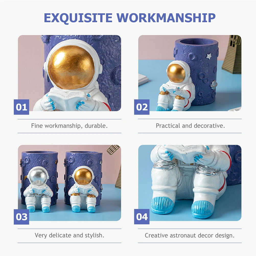 Resin Astronaut Pen Holder Creative Desktop Decoration Pencil Cup for Office Home Kids Cosmetics Brush ganizer
Resin Astronaut Pen Holder Creative Desktop Decoration Pencil Cup for Office Home Kids Cosmetics Brush ganizer