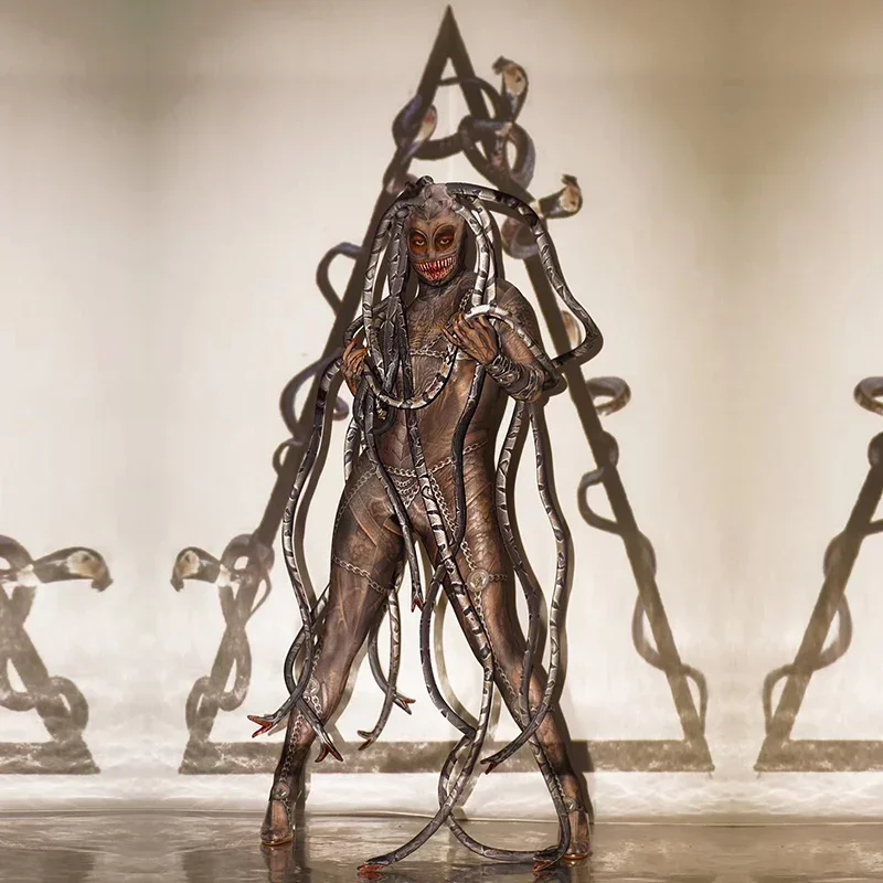 Snake-shaped Jumpsuit Horror Thriller Peculiar Jumpsuit man Women Halloween Costume Birthday Party Outfit Bar Stage Performance
Snake-shaped Jumpsuit Horror Thriller Peculiar Jumpsuit man Women Halloween Costume Birthday Party Outfit Bar Stage Performance