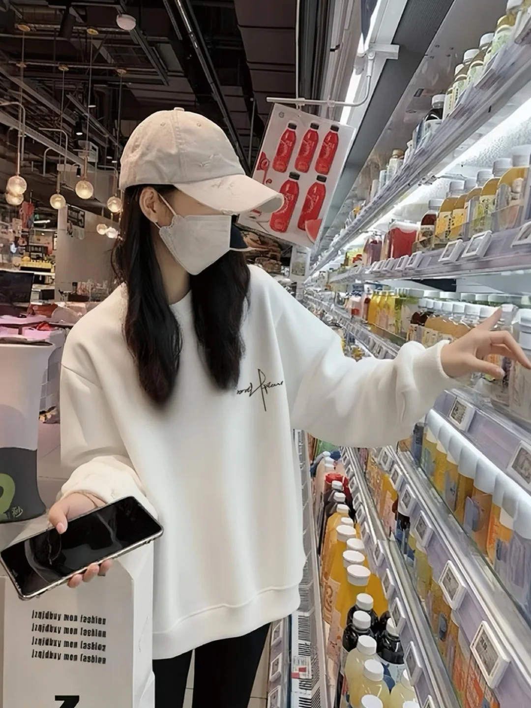 Women's Oversized round Neck Fleece Lined Printed Sweatshirt White Autumn Winter Fashionable Versatile Korean Style Long Sleeve
Women's Oversized round Neck Fleece Lined Printed Sweatshirt White Autumn Winter Fashionable Versatile Korean Style Long Sleeve