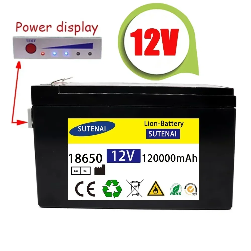 NEW Sprayers 12V 120Ah Built-In High Current 30A BMS 18650 Lithium Battery Pack For Electric Vehicle Batterie 12.6V Charger
NEW Sprayers 12V 120Ah Built-In High Current 30A BMS 18650 Lithium Battery Pack For Electric Vehicle Batterie 12.6V Charger