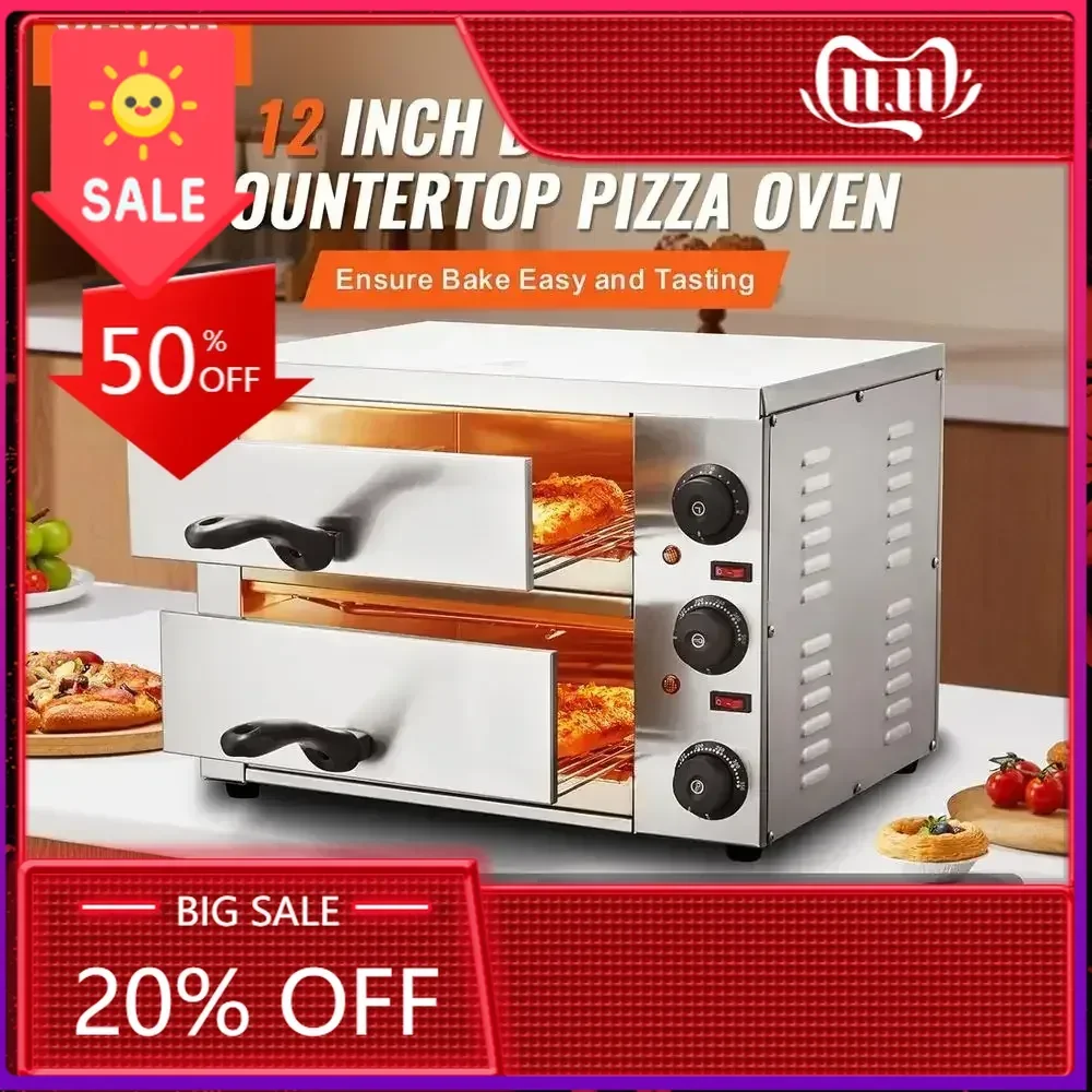 Бестселлер: Настольная печь для пиццы на 12 порций, 1700 Вт, с регулировкой температуры и таймером, равномерный нагрев, легкоочищаемый поддон, подходит для домашнего и коммерческого использования
Бестселлер: Настольная печь для пиццы на 12 порций, 1700 Вт, с регулировкой температуры и таймером, равномерный нагрев, легкоочищаемый поддон, подходит для домашнего и коммерческого использования
