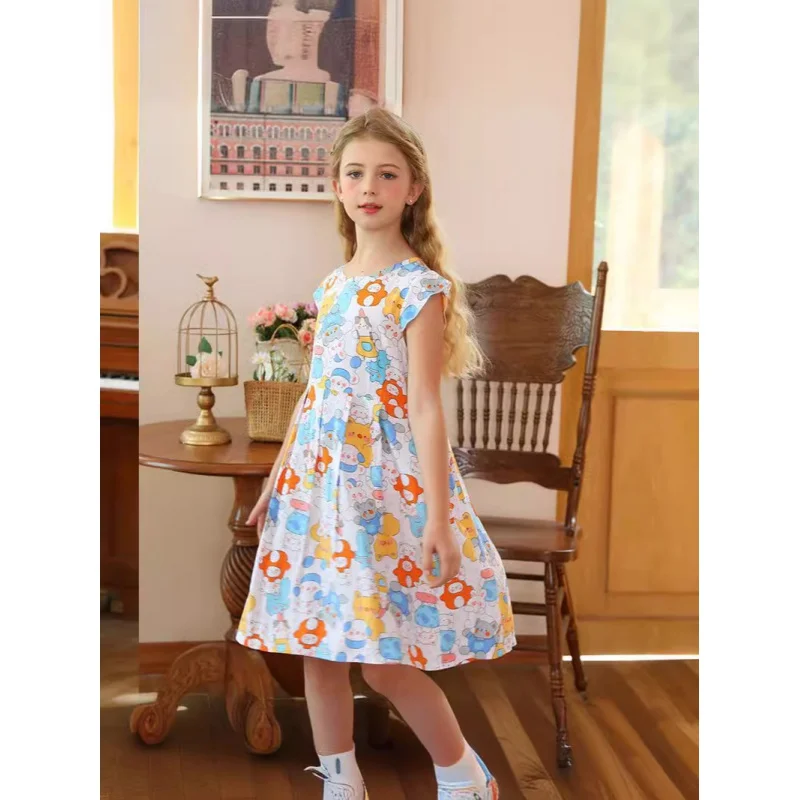 New Girls' Dress Children's Ruffle Sleeve Princess Dress Summer Cotton Silk Home Wear Little Girl's Short Sleeve Dress
New Girls' Dress Children's Ruffle Sleeve Princess Dress Summer Cotton Silk Home Wear Little Girl's Short Sleeve Dress