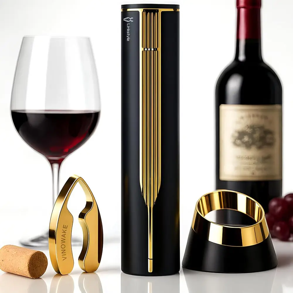 Openero Electric Wine Opener - Rechargeable Battery, Precision Steel Oil Cutter, Luxurious Matte Finish
Openero Electric Wine Opener - Rechargeable Battery, Precision Steel Oil Cutter, Luxurious Matte Finish