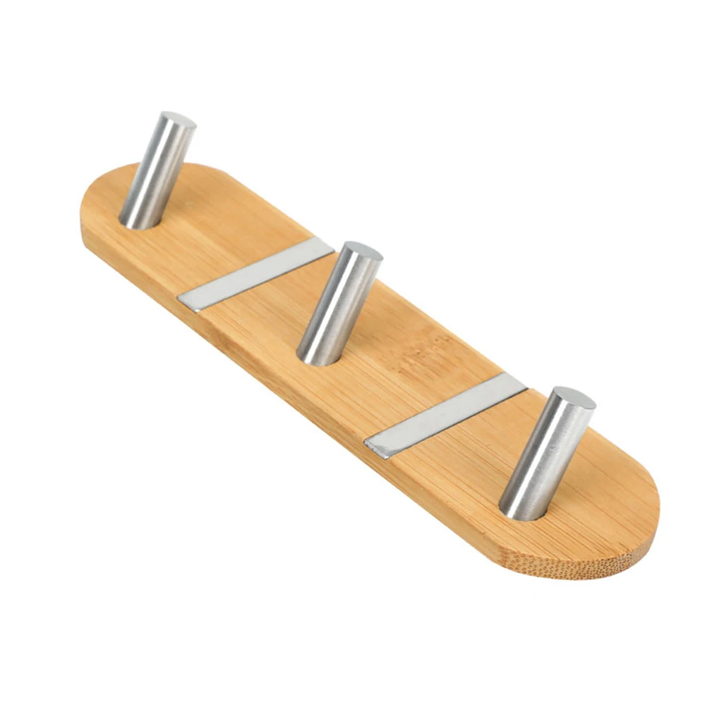 Bamboo Wood Hooks Stainless Steel Wall Mounted Hanger Rack Punch Free Coat Hat Umbrella Home Storage Solution Small Space
Bamboo Wood Hooks Stainless Steel Wall Mounted Hanger Rack Punch Free Coat Hat Umbrella Home Storage Solution Small Space