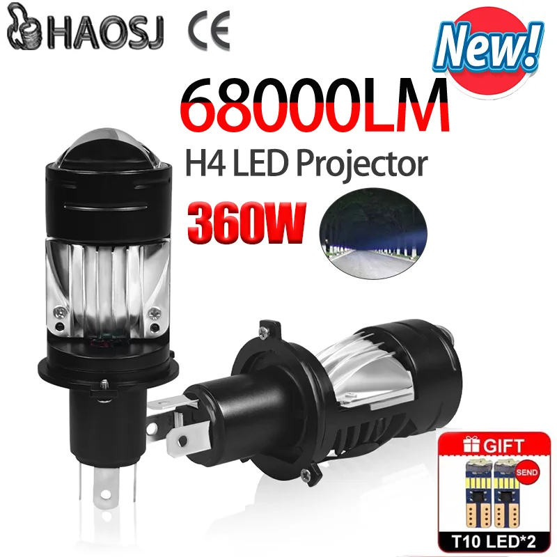 HAOSJ H4 Bi LED Projector Lens LED Car Headlight Bulbs 68000LM 380W CANBUS Turbo Lamps Auto/Motorcycle Bulb H4 High Low Beam 12V
HAOSJ H4 Bi LED Projector Lens LED Car Headlight Bulbs 68000LM 380W CANBUS Turbo Lamps Auto/Motorcycle Bulb H4 High Low Beam 12V