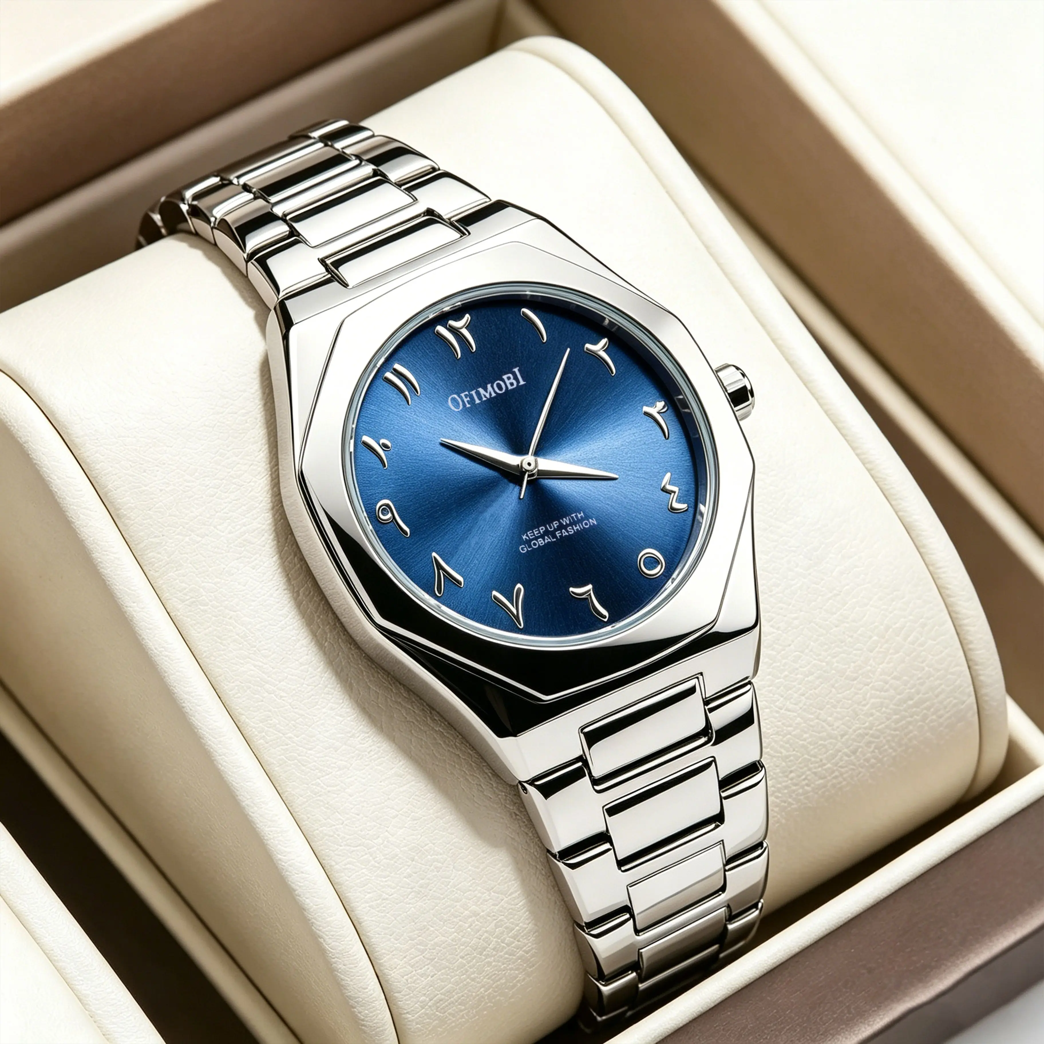 OFIMOBI Octagonal Men's Quartz Watch Premium Sunburst Arabic Numerals Dial Steel Band Waterproof Casual Wristwatch Relogio
OFIMOBI Octagonal Men's Quartz Watch Premium Sunburst Arabic Numerals Dial Steel Band Waterproof Casual Wristwatch Relogio