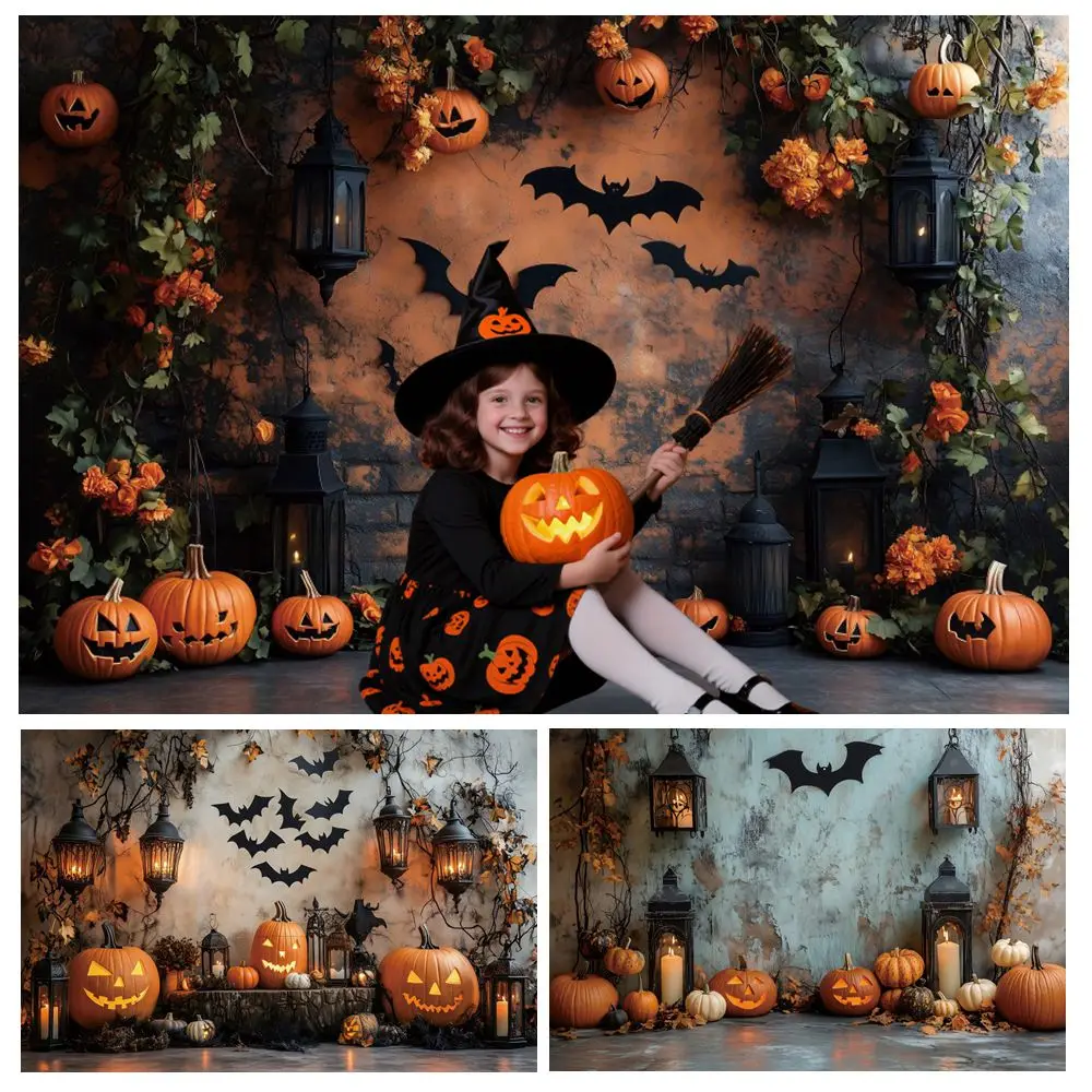 Halloween Decorations Photography Background Bat Pumpkins Interior Baby Kids Portrait Birthday Party Photo Backdrop Photo Studio
Halloween Decorations Photography Background Bat Pumpkins Interior Baby Kids Portrait Birthday Party Photo Backdrop Photo Studio