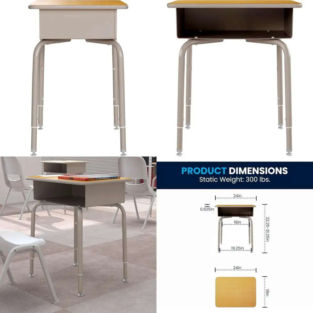 Регулируемая по высоте металлическая школьная парта серебристого цвета, 24x18 дюймов, для дистанционного обучения или использования в классе
Регулируемая по высоте металлическая школьная парта серебристого цвета, 24x18 дюймов, для дистанционного обучения или использования в классе