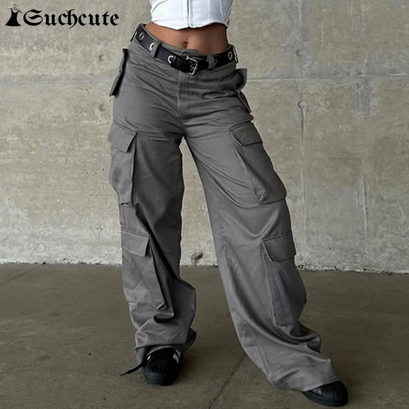 SUCHCUTE High Street Straight Casual Woven Cargo Pants Women's Low Waist Multi Pocket Trousers Y2K Streetwear Bottoms 2025 New
SUCHCUTE High Street Straight Casual Woven Cargo Pants Women's Low Waist Multi Pocket Trousers Y2K Streetwear Bottoms 2025 New