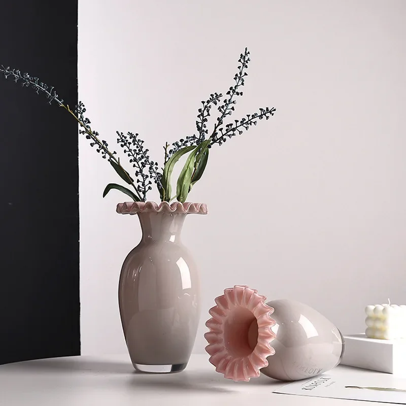 CLL medieval curled flower glass vase high-end ornament high-value flower arrangement decorative dining ornament
CLL medieval curled flower glass vase high-end ornament high-value flower arrangement decorative dining ornament
