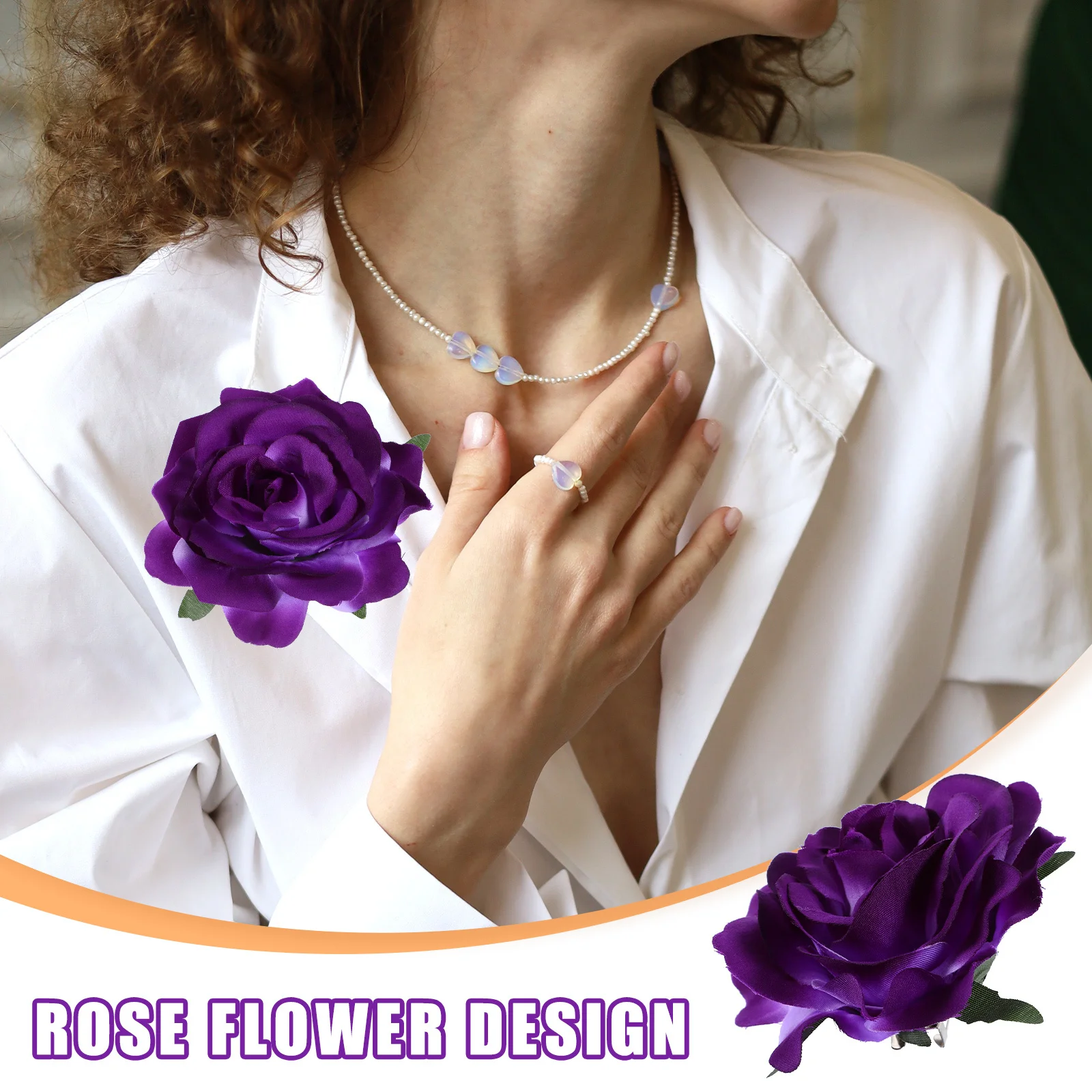 2 in 1 White Big Rose Flower Hair Clip Brooch Pin for Women Party Wedding Prom Floral Hair Accessory Rose Brooch Pin
2 in 1 White Big Rose Flower Hair Clip Brooch Pin for Women Party Wedding Prom Floral Hair Accessory Rose Brooch Pin