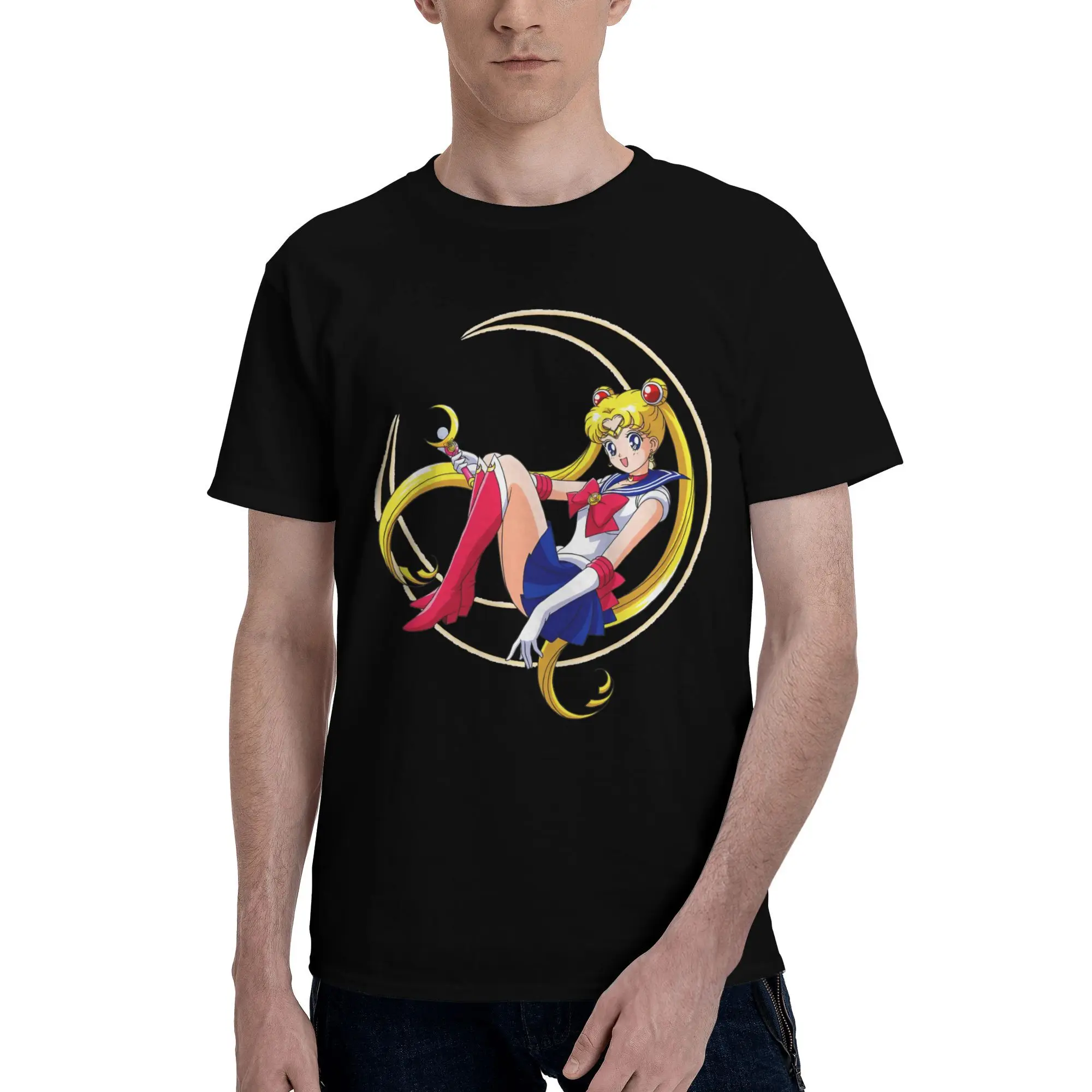 Custom Sailors Moons Cute Cartoon Men T Shirt Pre-shrunk Cotton Tees Anime Tshirt Short Sleeve Fashion T-shirt Clothes
Custom Sailors Moons Cute Cartoon Men T Shirt Pre-shrunk Cotton Tees Anime Tshirt Short Sleeve Fashion T-shirt Clothes