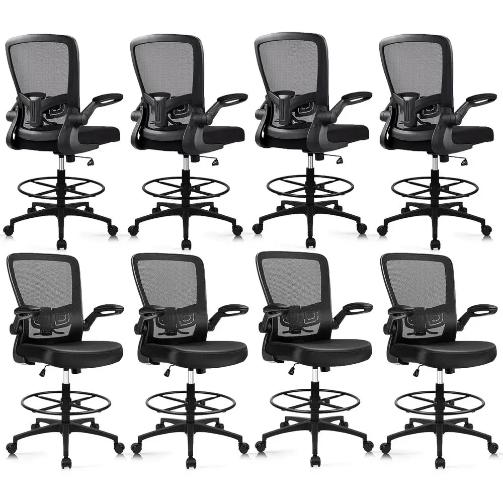 Ergonomic Tall Office Chair with Adjustable Armrests, Footrest, and Lumbar Support for Executives - 8 Pack Black
Ergonomic Tall Office Chair with Adjustable Armrests, Footrest, and Lumbar Support for Executives - 8 Pack Black