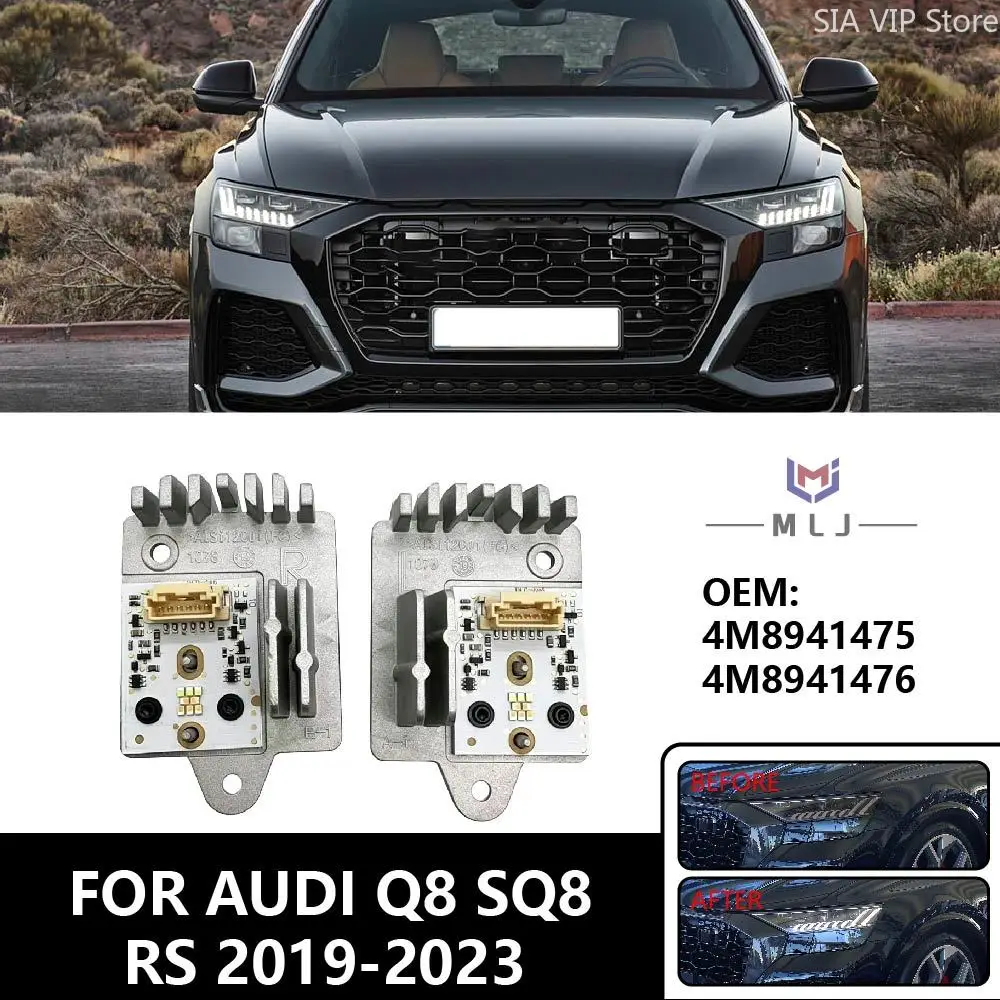 OE 4M8941475 For Audi Q8 SQ8 RS 2019-2023 4M8941476 LED Headlight Angel Eye Module DRL Light Source Module Unit Car Accessories
OE 4M8941475 For Audi Q8 SQ8 RS 2019-2023 4M8941476 LED Headlight Angel Eye Module DRL Light Source Module Unit Car Accessories