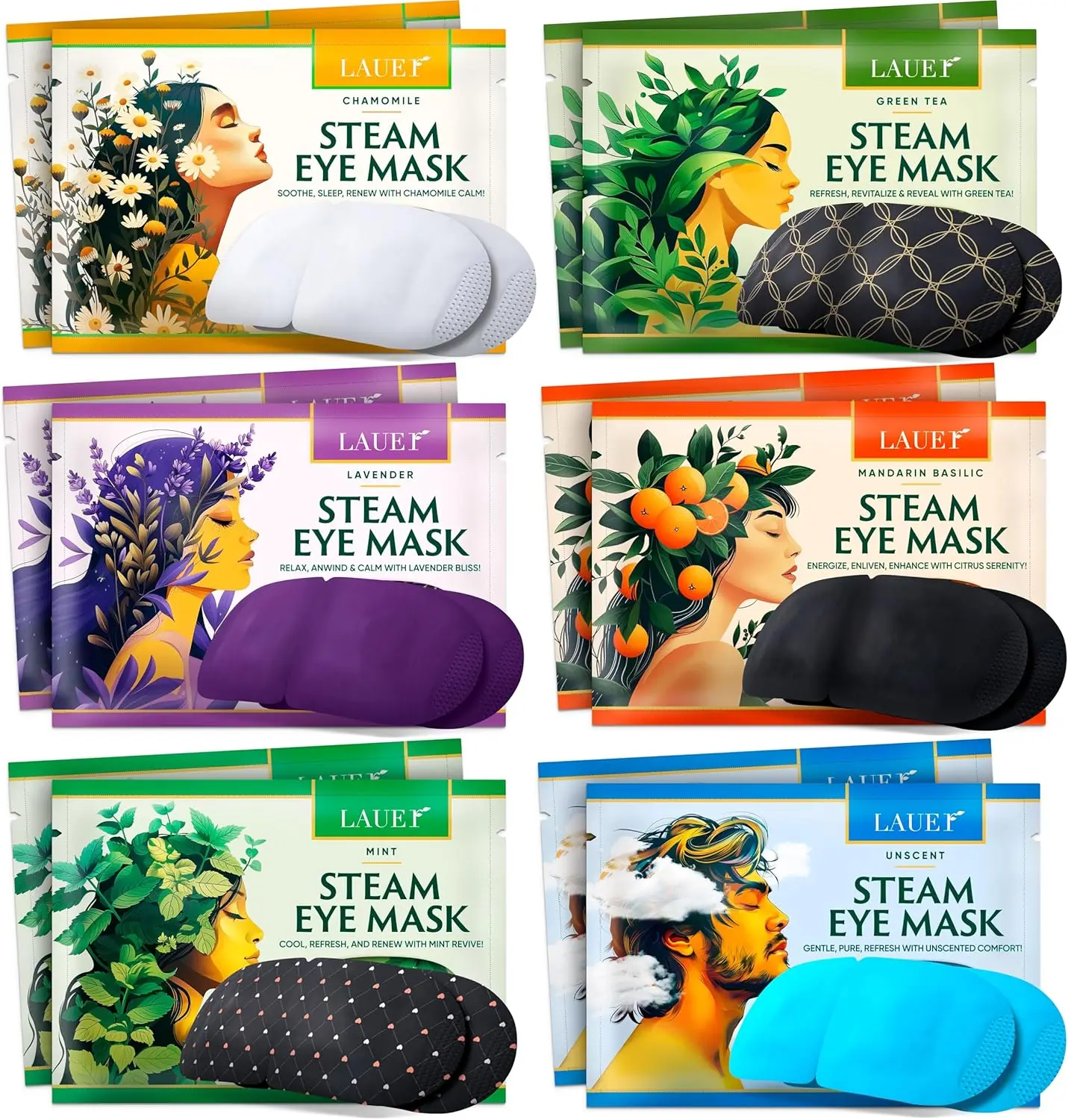Heated Eye Steam Mask for Dry Eyes, Dark Circles & Puffiness Relief - Lavender, Chamomile, Green Tea Scents Pack
Heated Eye Steam Mask for Dry Eyes, Dark Circles & Puffiness Relief - Lavender, Chamomile, Green Tea Scents Pack