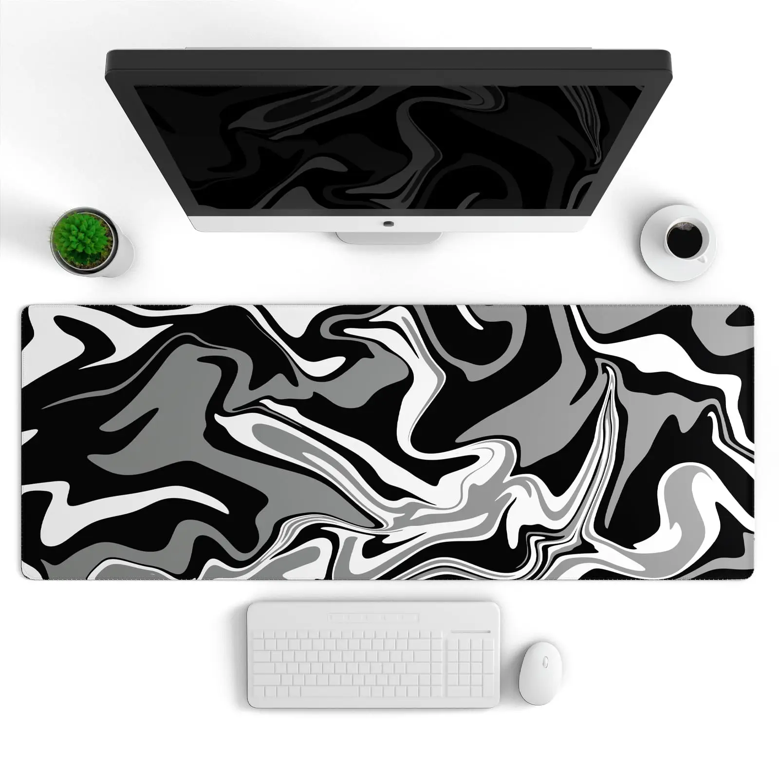 Gaming Mouse Pad with Stitched Edges,Swirl Marble Mouse Pad,Extended Mousepad with Anti-Slip Base, Cool Large Mouse Pad for Desk
Gaming Mouse Pad with Stitched Edges,Swirl Marble Mouse Pad,Extended Mousepad with Anti-Slip Base, Cool Large Mouse Pad for Desk