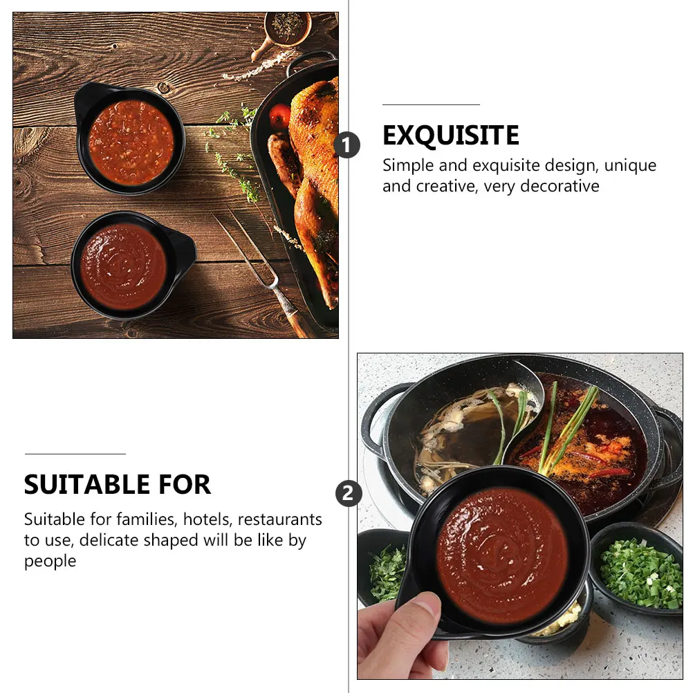 3 Pcs Sauce Dish Dipping Bowls Small Condiment Flavored Handle Household Multi Function Soy Oil Side Cups Wear Resistant
3 Pcs Sauce Dish Dipping Bowls Small Condiment Flavored Handle Household Multi Function Soy Oil Side Cups Wear Resistant