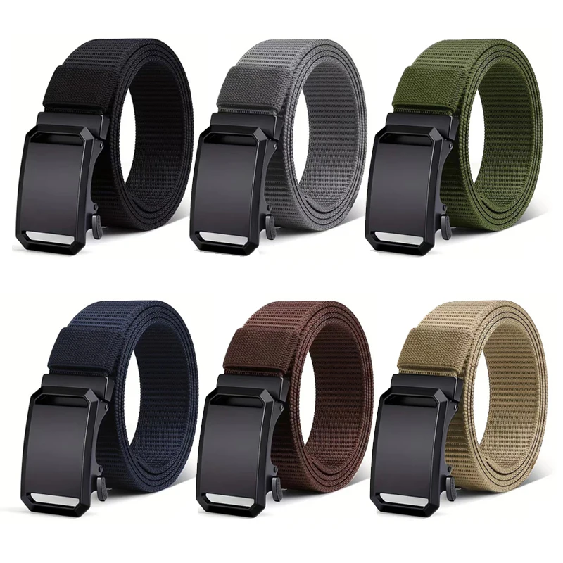 Men's Tactical Belt Automatic Buckle Durable Casual Canvas Military Belt Outdoor Adventure Training Golf Hunting Pant Waist Belt
Men's Tactical Belt Automatic Buckle Durable Casual Canvas Military Belt Outdoor Adventure Training Golf Hunting Pant Waist Belt