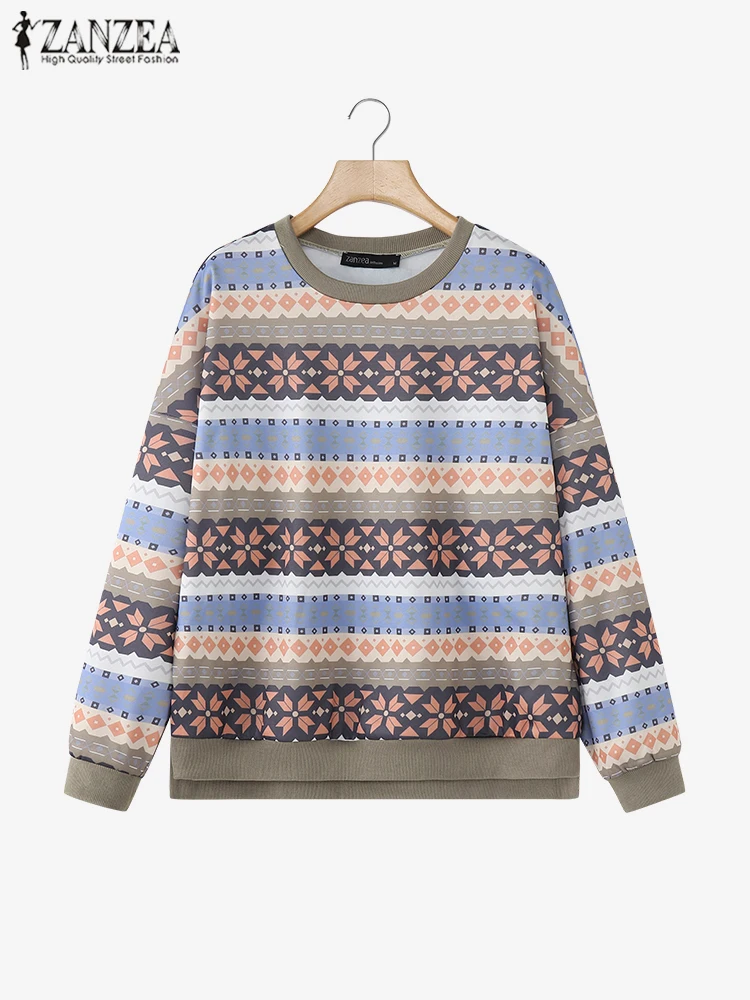 ZANZEA Streetwear Daily Wear Outfits Women Geometric Print Sweatshirt Casual Long Sleeve Pullover Autumn O Neck Comfortable Tops
ZANZEA Streetwear Daily Wear Outfits Women Geometric Print Sweatshirt Casual Long Sleeve Pullover Autumn O Neck Comfortable Tops