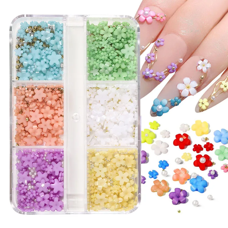 6Grids 3D Mixed Nail Art Decoration Pink Withe Acrylic Flower Charms with Beads Gem Rhinestones charm Kawaii Resin Fashion DIY
6Grids 3D Mixed Nail Art Decoration Pink Withe Acrylic Flower Charms with Beads Gem Rhinestones charm Kawaii Resin Fashion DIY