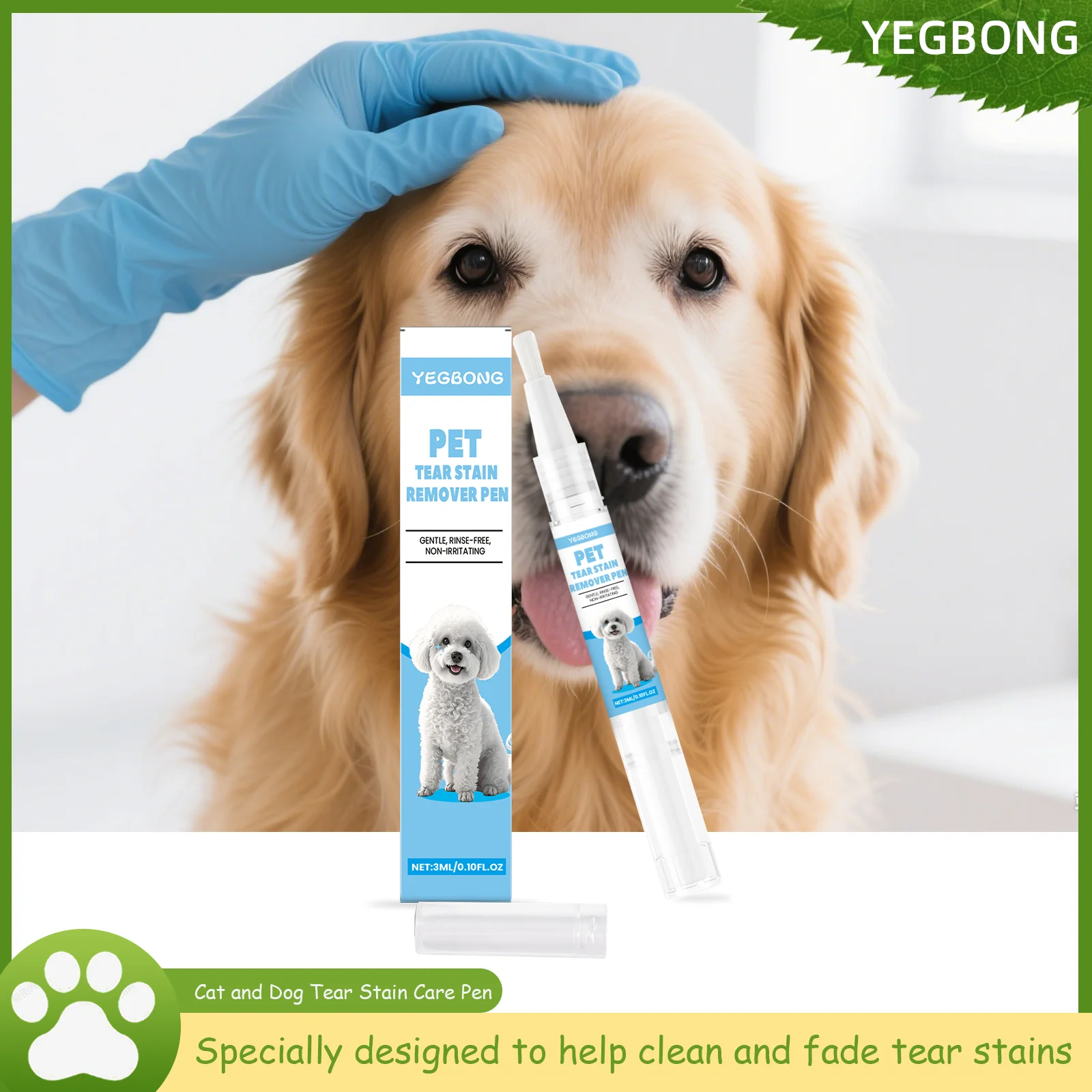 Yegbong Cat and Dog Tear Stain Care Pen Cleaning Cat and Dog Eye Tear Stains Pet Cat and Dog Universal Care Drops
Yegbong Cat and Dog Tear Stain Care Pen Cleaning Cat and Dog Eye Tear Stains Pet Cat and Dog Universal Care Drops