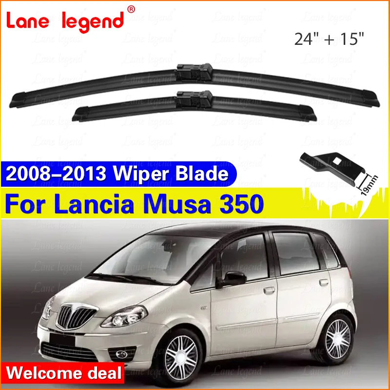 For Lancia Musa 350 2008-2013 Front Windshield Wiper Blades 2pcs Windscreen Window Accessories 2009 2010 2011 2012 24"+15"
For Lancia Musa 350 2008-2013 Front Windshield Wiper Blades 2pcs Windscreen Window Accessories 2009 2010 2011 2012 24"+15"